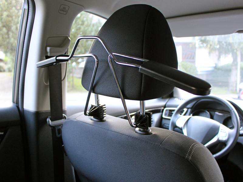 BAYLI Autokleiderbügel Business Autokleiderbügel für Kopfstütze, Universal  KFZ Reisebügel, PKW Reisebügel aus Kunstleder