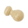 Gardinia Holz-Endknopf Country Kugel, Buche, 2er-Pack für Stilgarnituren.