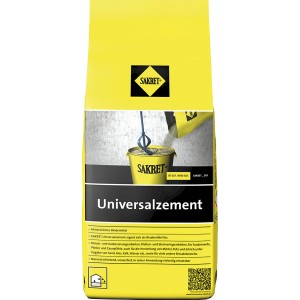 Sack Sakret Universalzement Grau 5 kg für Mauerarbeiten, Putz- und Estrichherstellung.