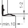 Detailzeichnung Primo Densa 12, selbstklebende Universaldichtung, weiße Türdichtung/Fensterdichtung.