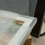 Verpackte Luftpolsterfolie (2 m x 5 m) zum Schutz von Umzugsgütern.