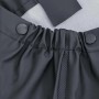 Detailaufnahme: Schwarze vidaXL Wathose mit Stiefeln, Größe 44, Arbeitskleidung.