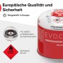 Evocamp Gaskartusche 300g, 8er-Pack. Schraubkartusche für Campingkocher und Gasgrills.