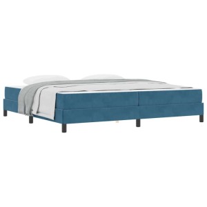 vidaXL Boxspringbett mit Matratze Dunkelblau 200 x 200 cm Stoff 3398717