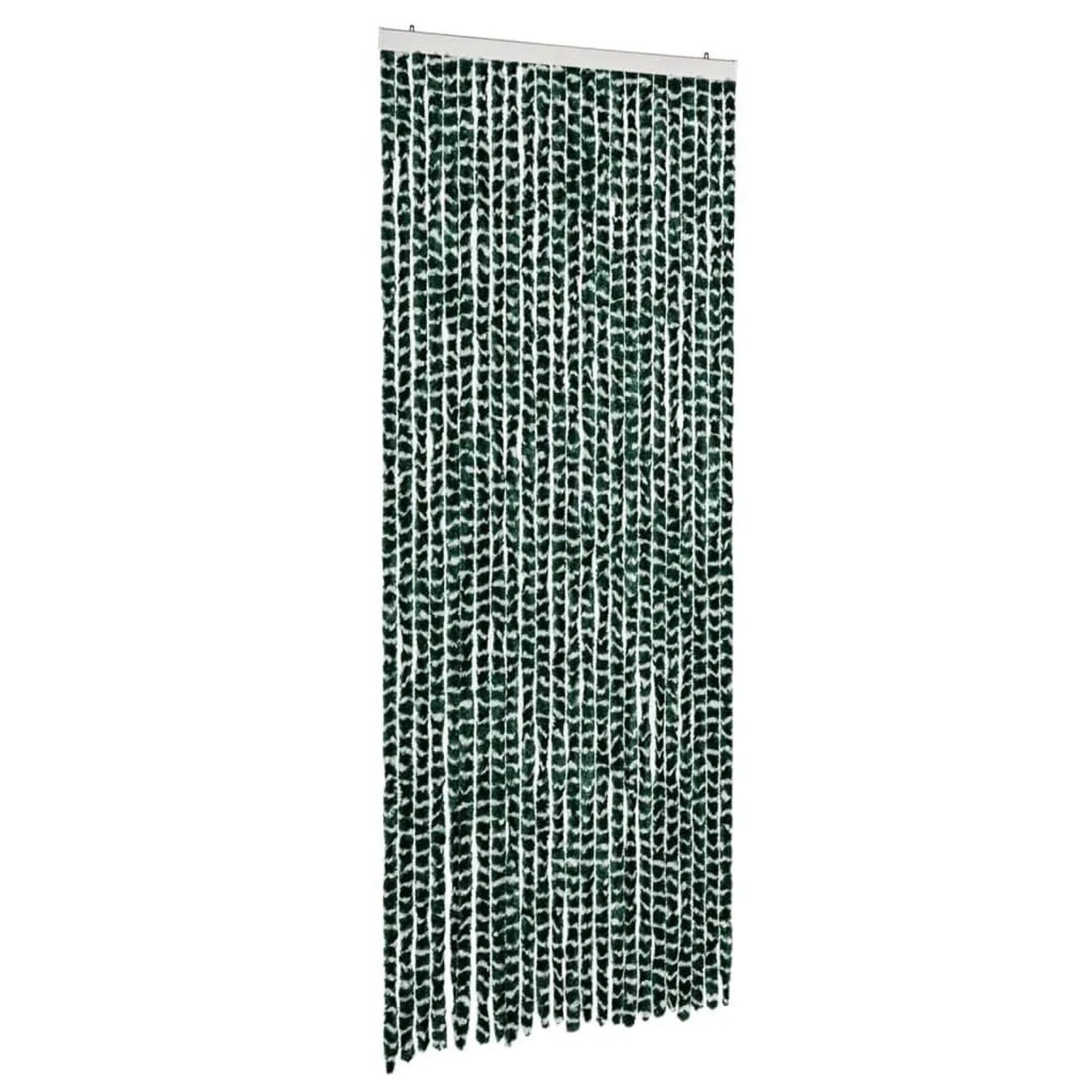 vidaXL Fliegenvorhang Grün und Weiß 100x200 cm Chenille 377385
