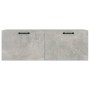 vidaXL Wandschrank, Betongrau, 100x36,5x35 cm, mit zwei Schubladen, für Büro oder Wohnraum.