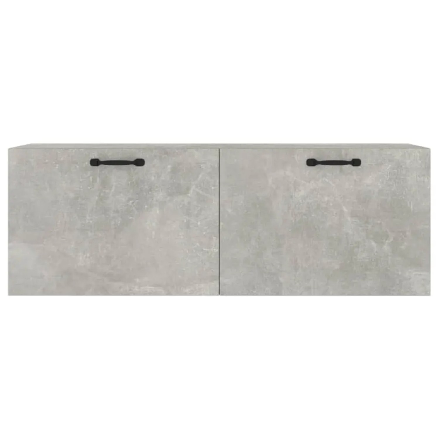 vidaXL Wandschrank, Betongrau, 100x36,5x35 cm, mit zwei Schubladen, für Büro oder Wohnraum.