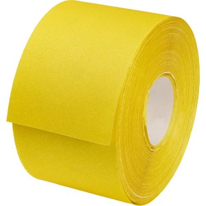 Gelbe LUX Schleifpapierrolle Holz, 115mm x 30m, Körnung K40.