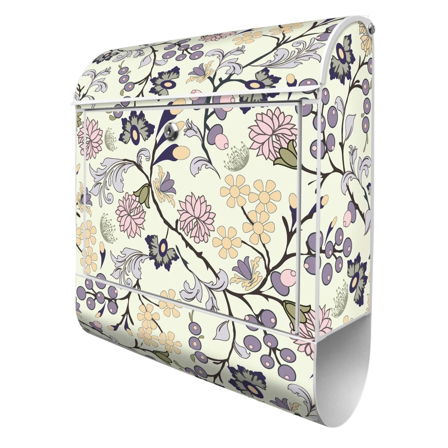 Banjado Design Briefkasten Weiß Pulverbeschichtet 39x47x14cm 2 Schlüssel Mi günstig online kaufen