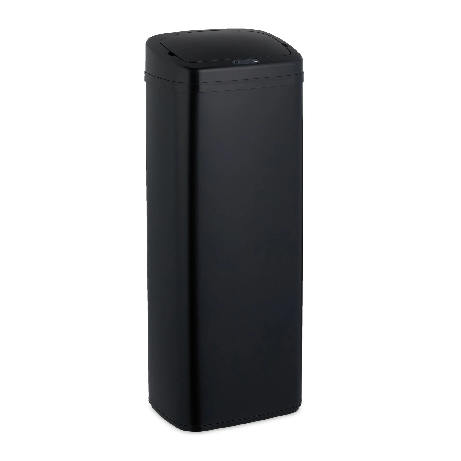 Relaxdays Mülleimer Stahl Schwarz Mit Sensor 50 L 84 cm x 33 cm x 25 cm 2,9 kg