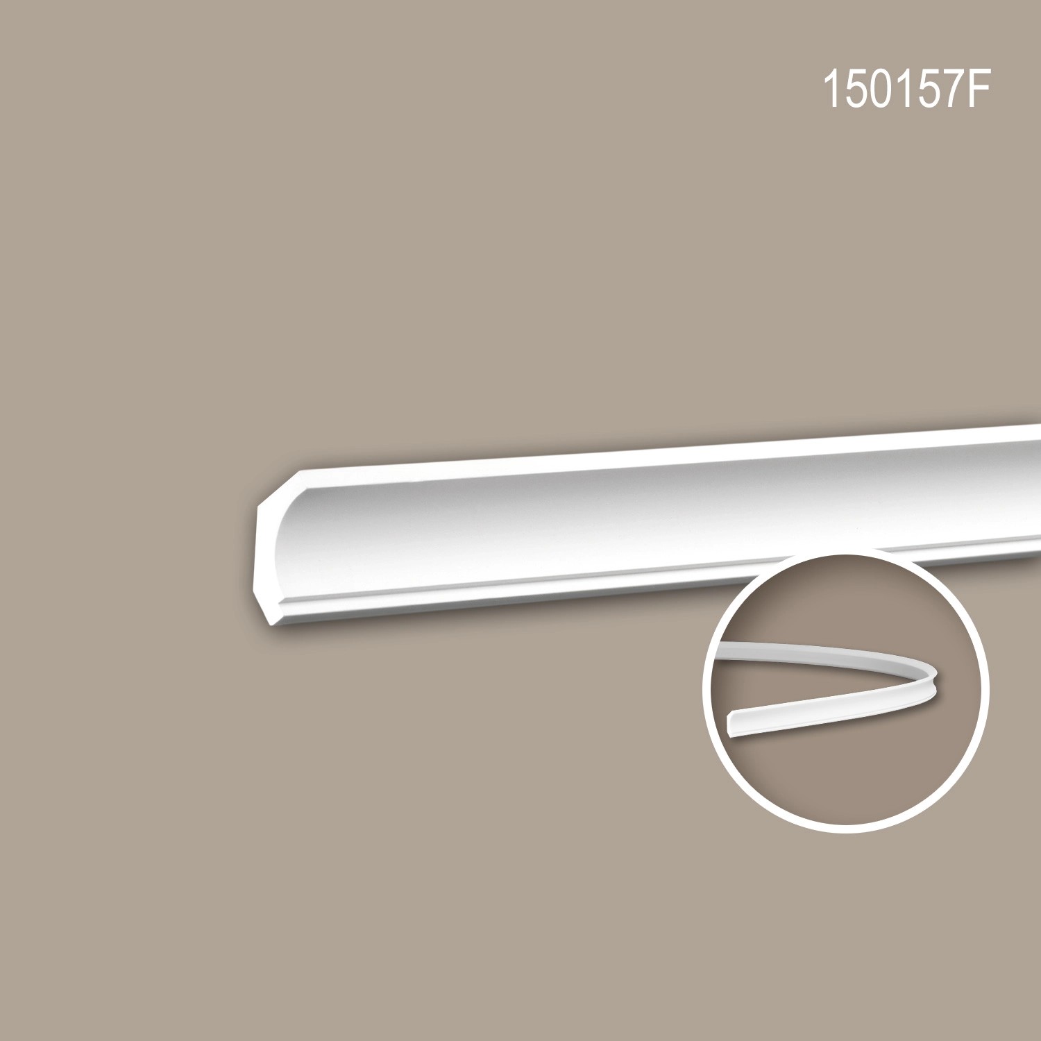 Thumbnail - PROFHOME 150157F Flexible Eckleiste Stuckleiste aus Flexiblem Polyurethan 2 m 200 cm x 3,1 cm x 3,3 cm Weiß