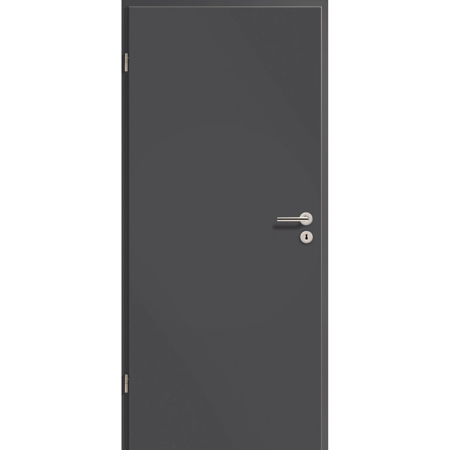 Zimmertür CPL GL416 Titangrau 61 cm x 198,5 cm Anschlag L