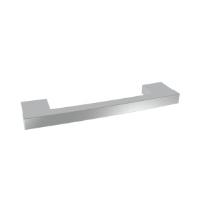 Fackelmann Badmöbel Möbelgriff Relinggriff gebogen 128 mm Chrom Glänzend