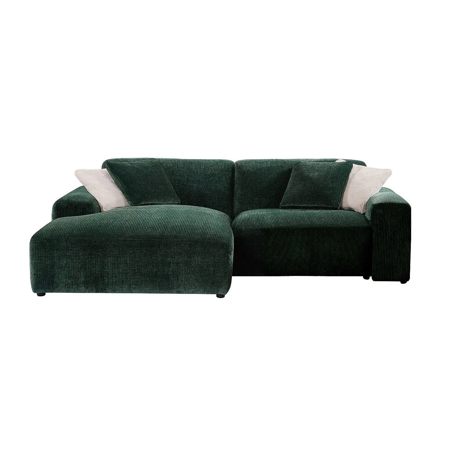 Vente-unique Sofa Ohne Schlafmöglichkeit Tirono Tannengrün 254 cm