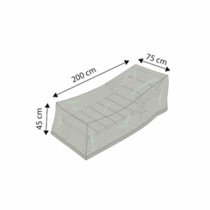 Boni-Shop Schutzhülle Gartenliege 200 x 75 x 45 cm Wasserdicht Wetterfest Grau