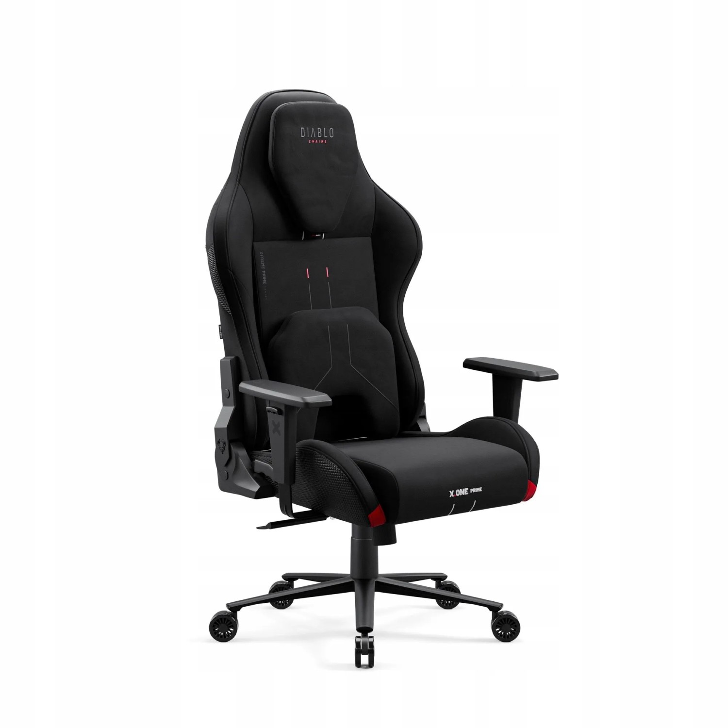 DIABLO CHAIRS Ergonomischer Gaming-Sessel aus Stoff X.ONE PRIME Normal Size Burned Black Schwarz