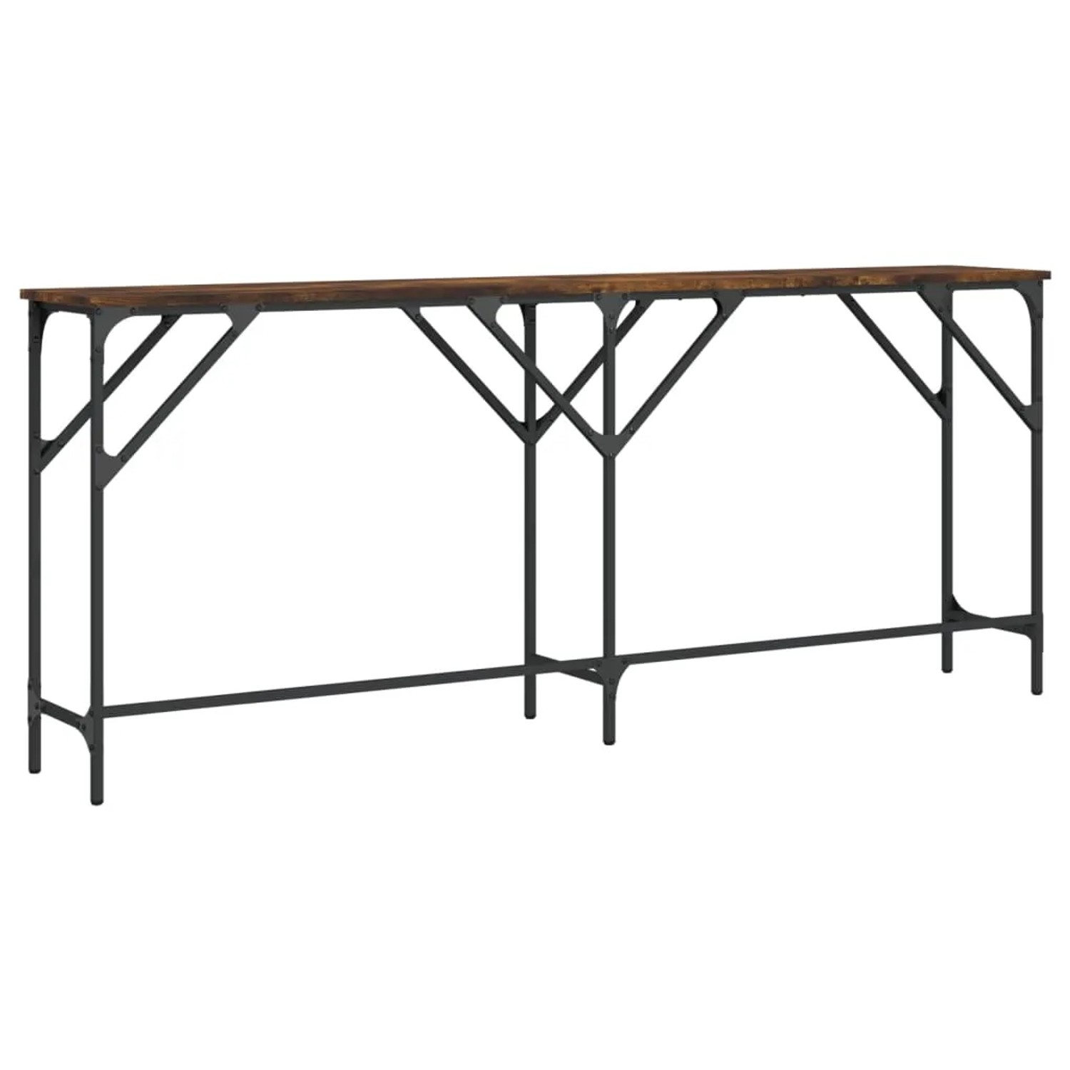 vidaXL Konsolentisch Räuchereiche 180x29x75 cm Holzwerkstoff 837764_6