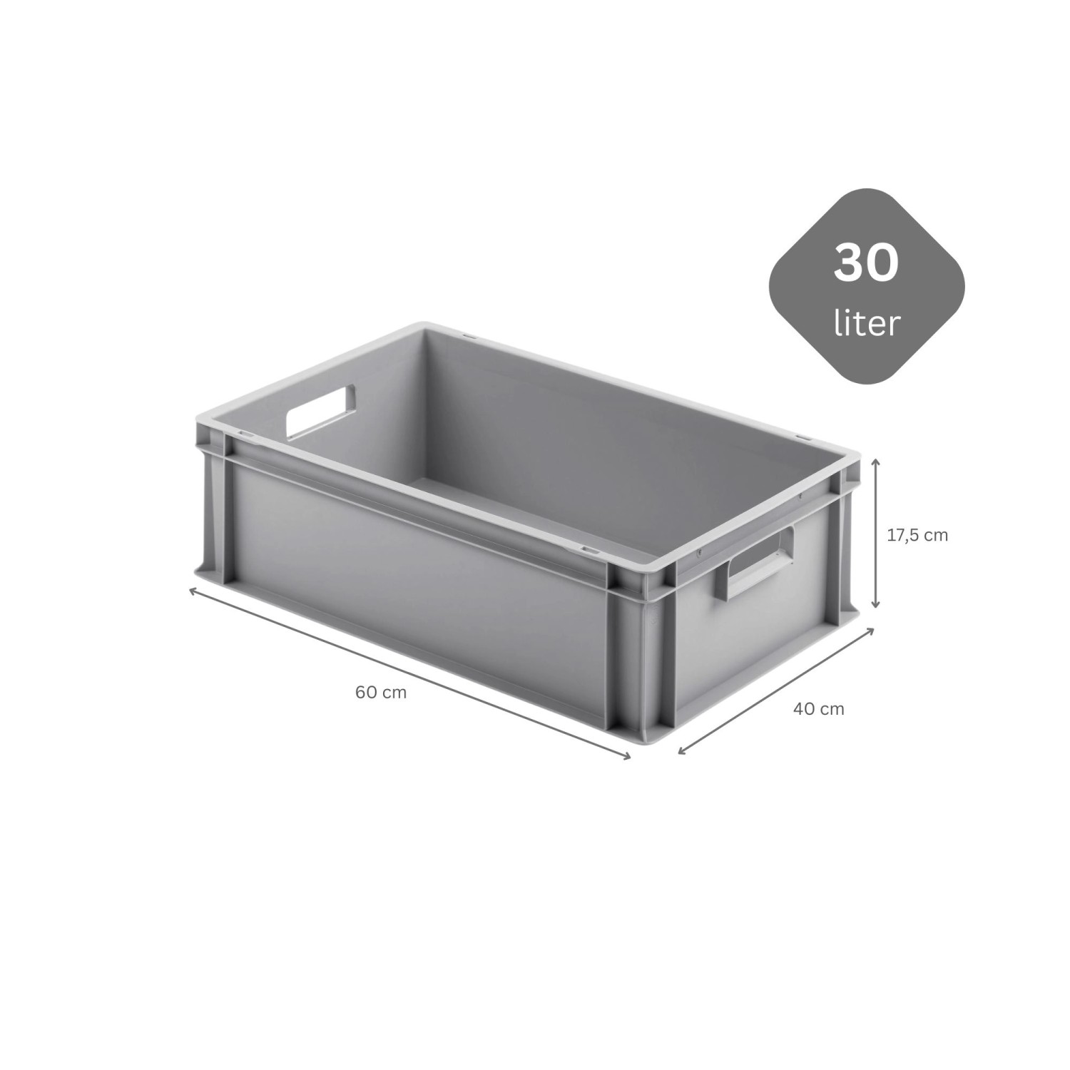 Eurobehälter ESB-6417 / 60x40x17 Mit Offenem Handgriff
