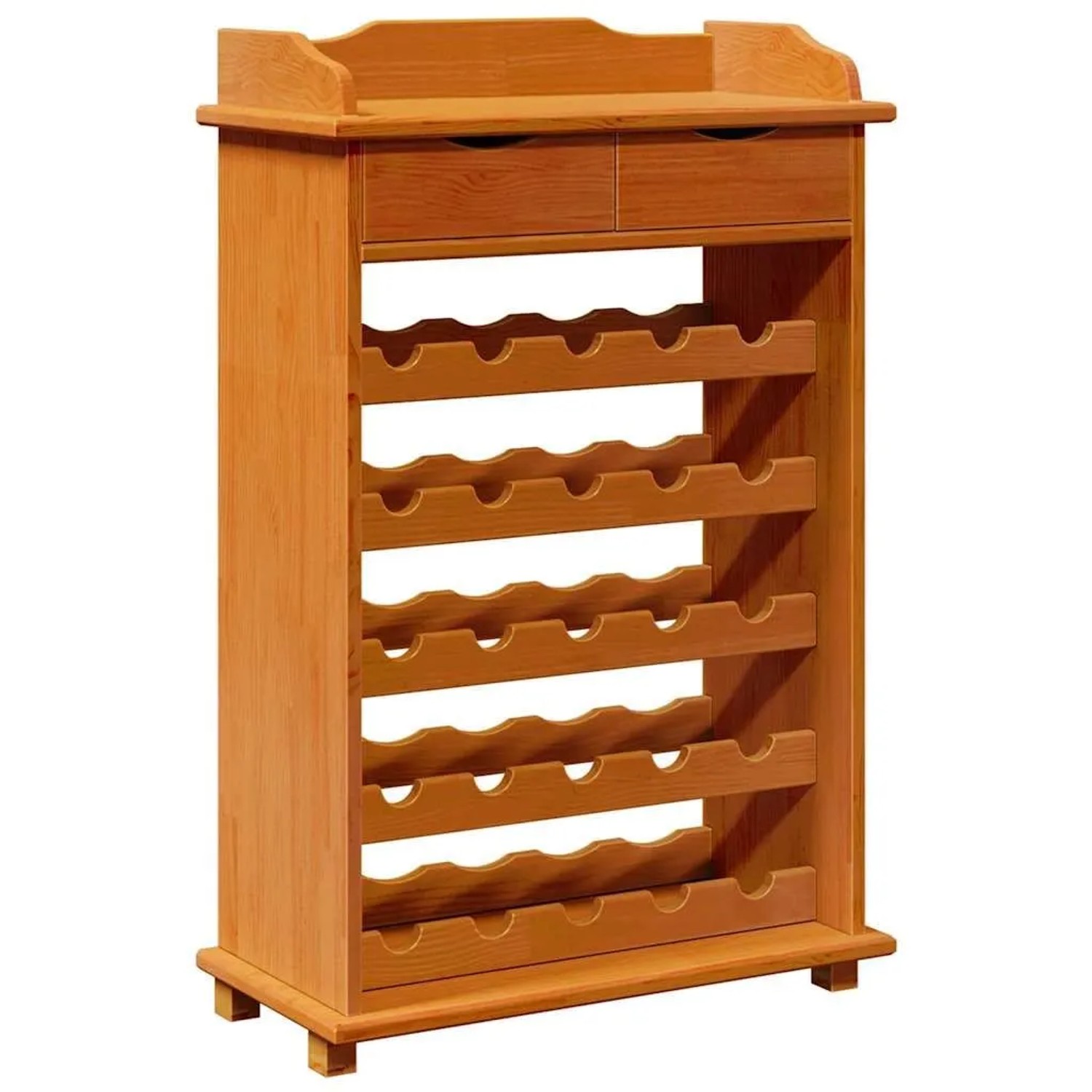 vidaXL Weinregal Braun 58 x 28 x 90 cm Massives Kiefernholz 4012190
