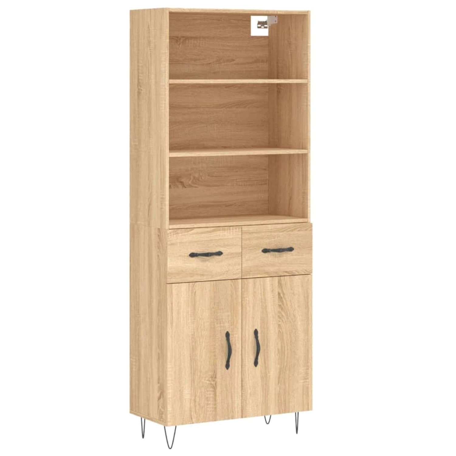 vidaXL Highboard Sonoma-Eiche 69,5x34x180 cm Holzwerkstoff 3200548 günstig online kaufen