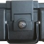 Burg-Wächter Feuerschutz-Kassette FP 22 K, Tresor in Schwarz mit Schloss und Tragegriff.