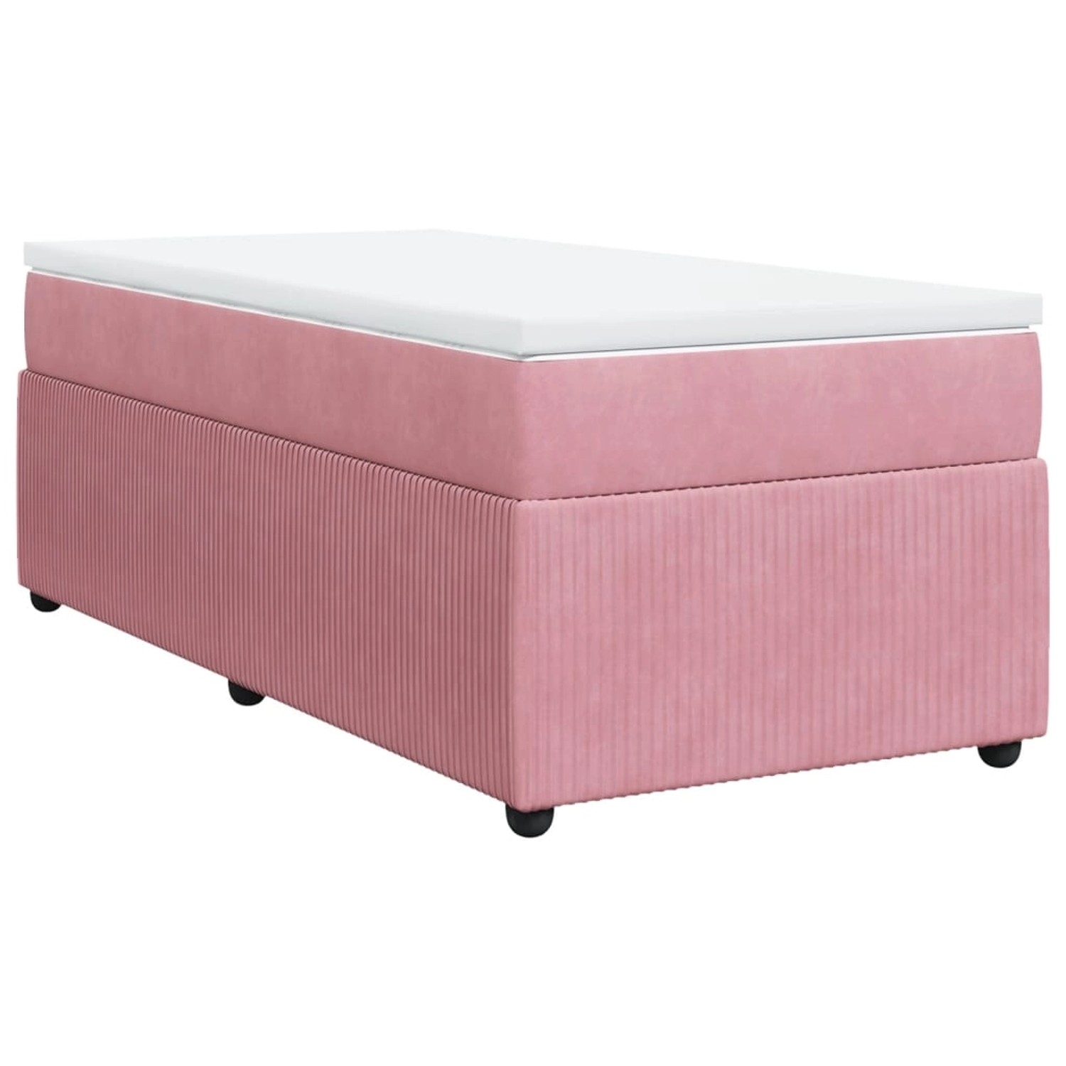 vidaXL Boxspringbett mit Matratze Rosa 90x200 cm Samt2108190 günstig online kaufen