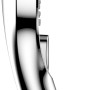 Wenko Duschkopf Ultimate Shower, Chrom/Weiß, Ø 13 cm, Seitenansicht.