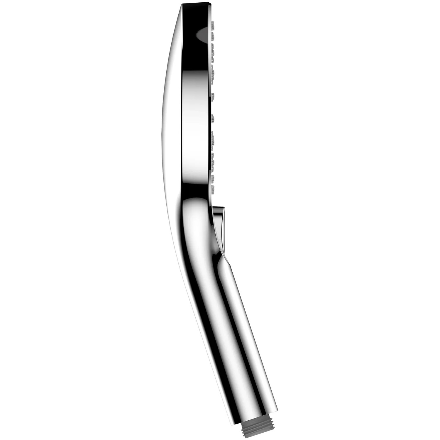 Wenko Duschkopf Ultimate Shower, Chrom/Weiß, Ø 13 cm, Seitenansicht.