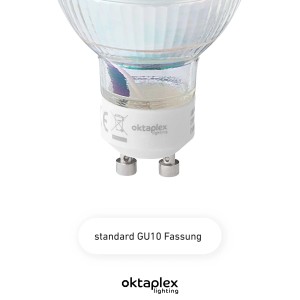 Oktaplex Lux GU10 LED Leuchtmittel, 3er Set, 2700K Warmweiß, 2,5W.