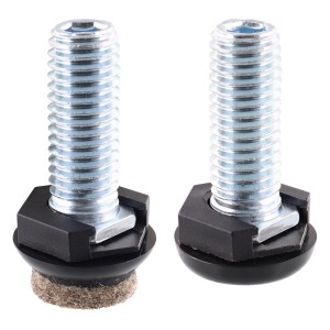 Wagner Verstellfuß Justus Slim QuickClick 4er Set, Möbelbeine mit Filzgleiter und Kunststoffgleiter.