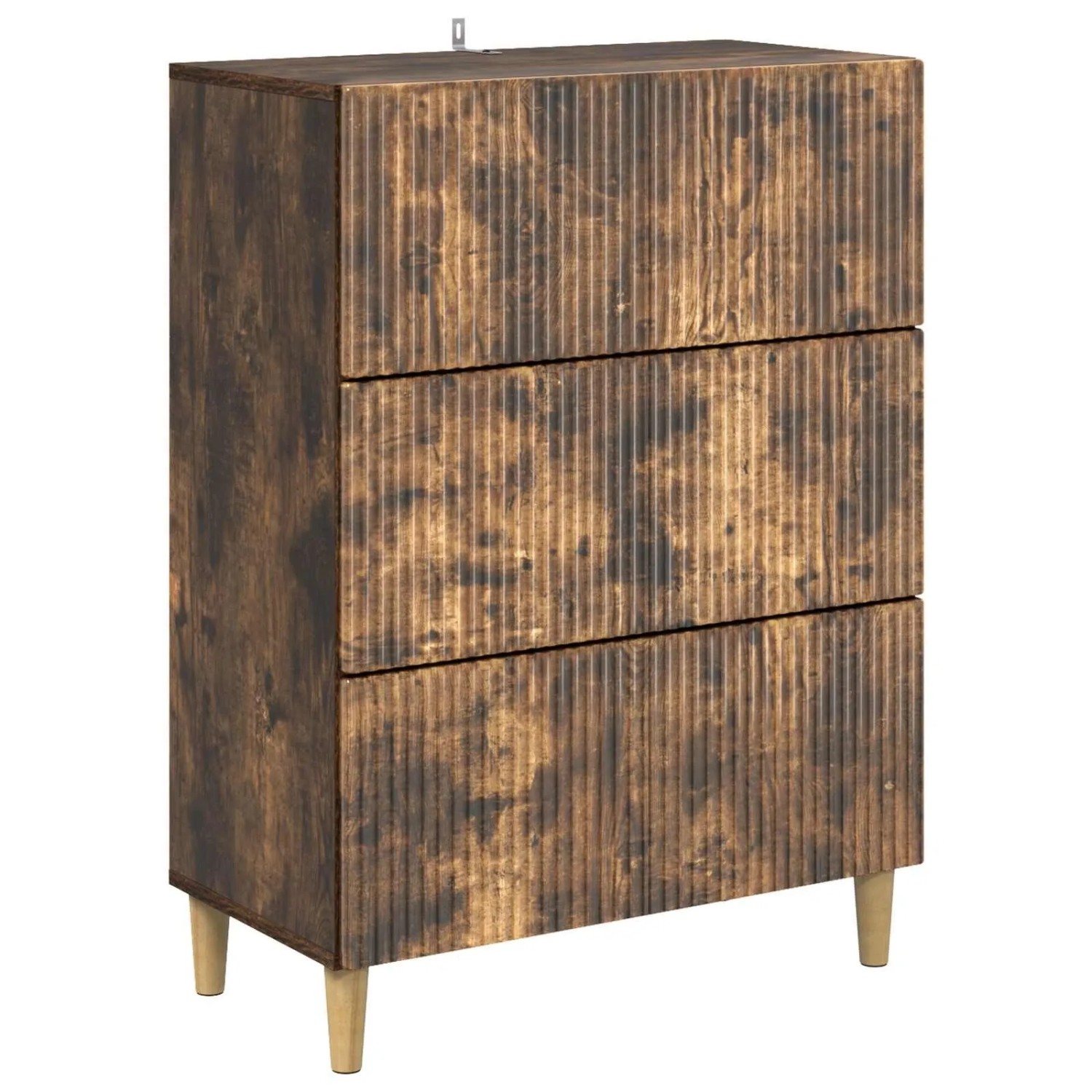vidaXL Schubladenschrank Geräucherte Eiche 66 x 34,5 x 90 cm 894610