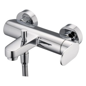 pianura Wannenarmatur Aora, Aufputz, Chrom mit Brauseanschluss.