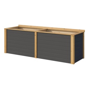 Weka Hochbeet Killarney, 250 cm, anthrazit und eichefarben, für den Garten.