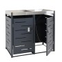 PROREGAL Mülltonnenbox 2er 110x115x62cm 80-240 Liter_8