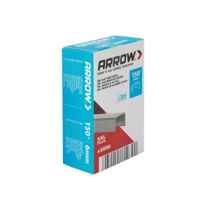 Arrow Klammern T50, 6 mm, 5000 Stück, für Tacker – ideal für Folien, Papier und mehr.