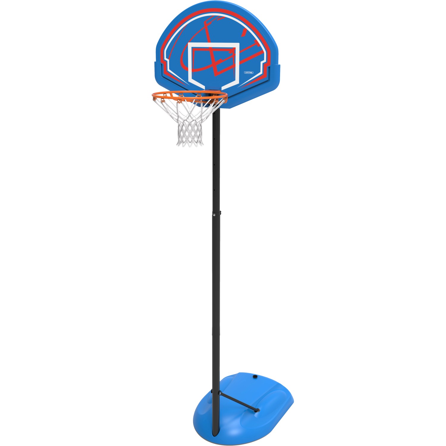 Lifetime Basketballanlage Nebraska Korb Verstellbar Schwarz-Blau 167 cm - 228 cm