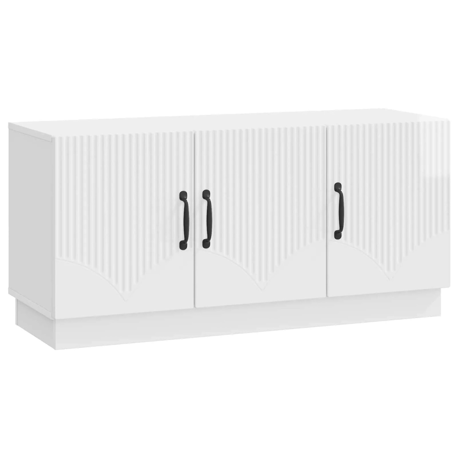 vidaXL TV-Schränk Hochglanz Weiß 99 x 34,5 x 47 cm Holzwerkstoff 895409
