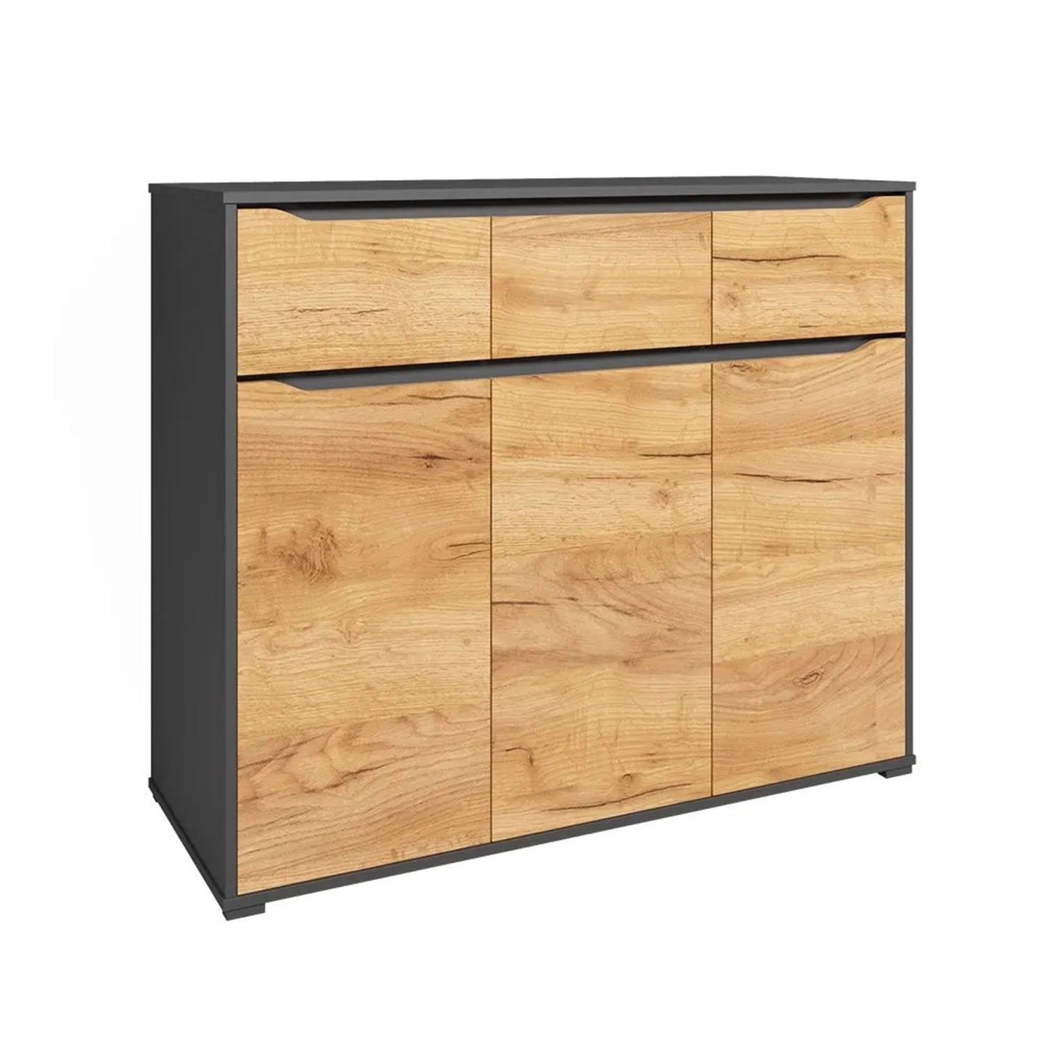 Vicco Kommode Ruben Goldkraft Eiche 48 x 102 mit Schubladen Art Nr 41623