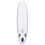 Aufblasbares SUP-Board in Blau und Weiß für Wassersport, Rückansicht.