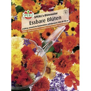 Sperli Essbare Blüten Samenmischung 'Blütensalat' mit Ringelblumen und Kapuzinerkresse.