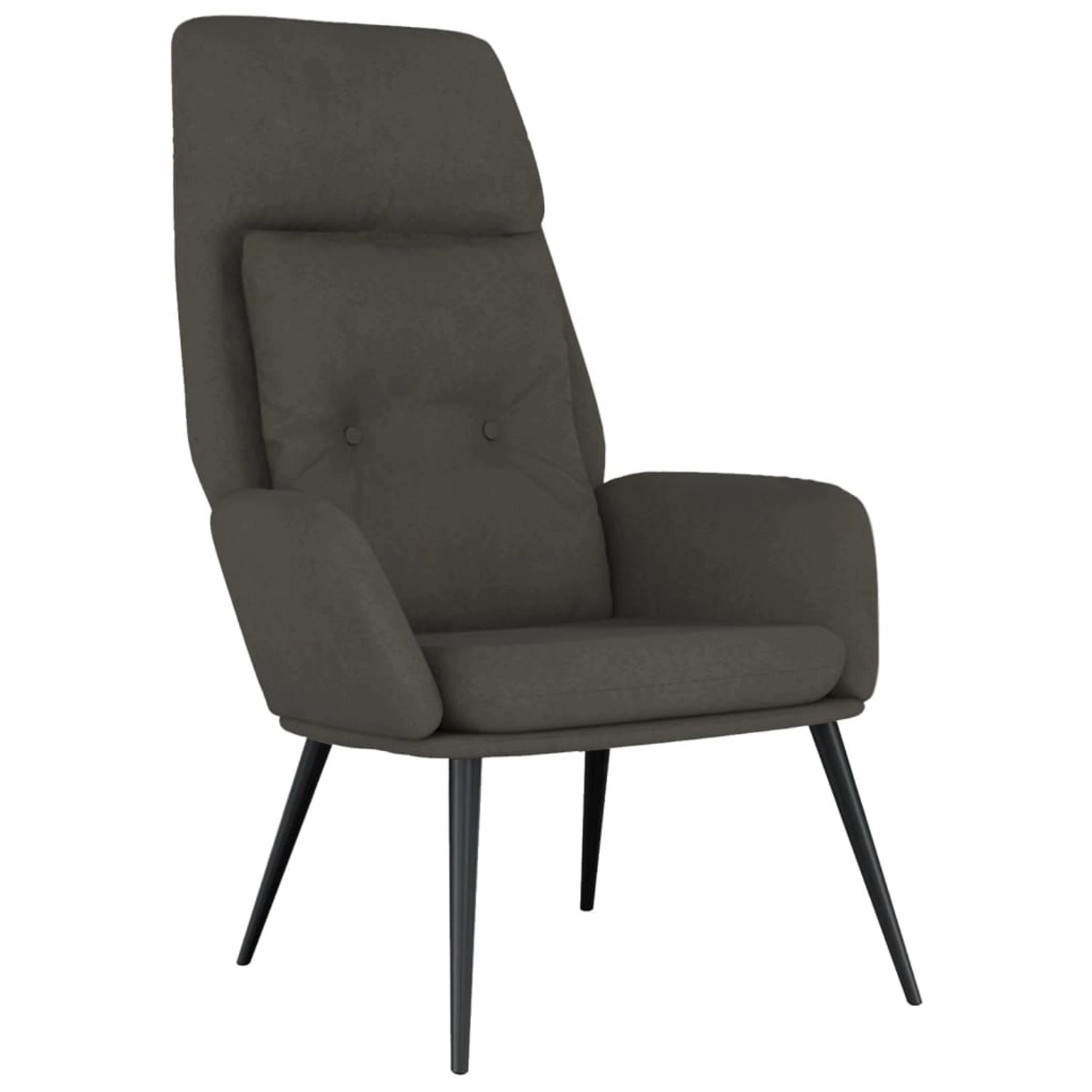vidaXL Relaxsessel Dunkelgrau Wildleder-Optik 341282