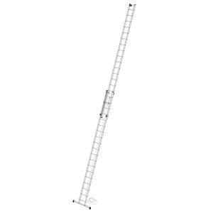 MUNK Seilzugleiter mit Traverse, 2x19 Sprossen, aus Aluminium. Leiter für hohe Reichweiten.
