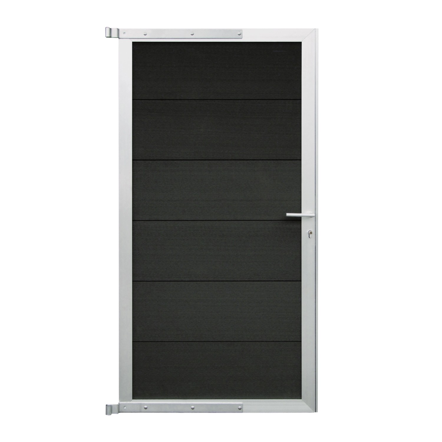 GartenLand Steckzauntor Classico ca. 90 x 180 cm WPC Anthrazit Aluminium Si günstig online kaufen