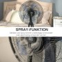 HOMCOM Standventilator, schwarz/silber, mit Sprühfunktion zur Kühlung. Ventilator für den Sommer.
