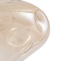 Detailaufnahme der creme-farbenen Glas-Kugel der Lindby Stehlampe Lelia.