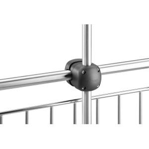 Schneider Sonnenschirmhalterung Maxi, anthrazit, zur Befestigung am Balkongeländer.