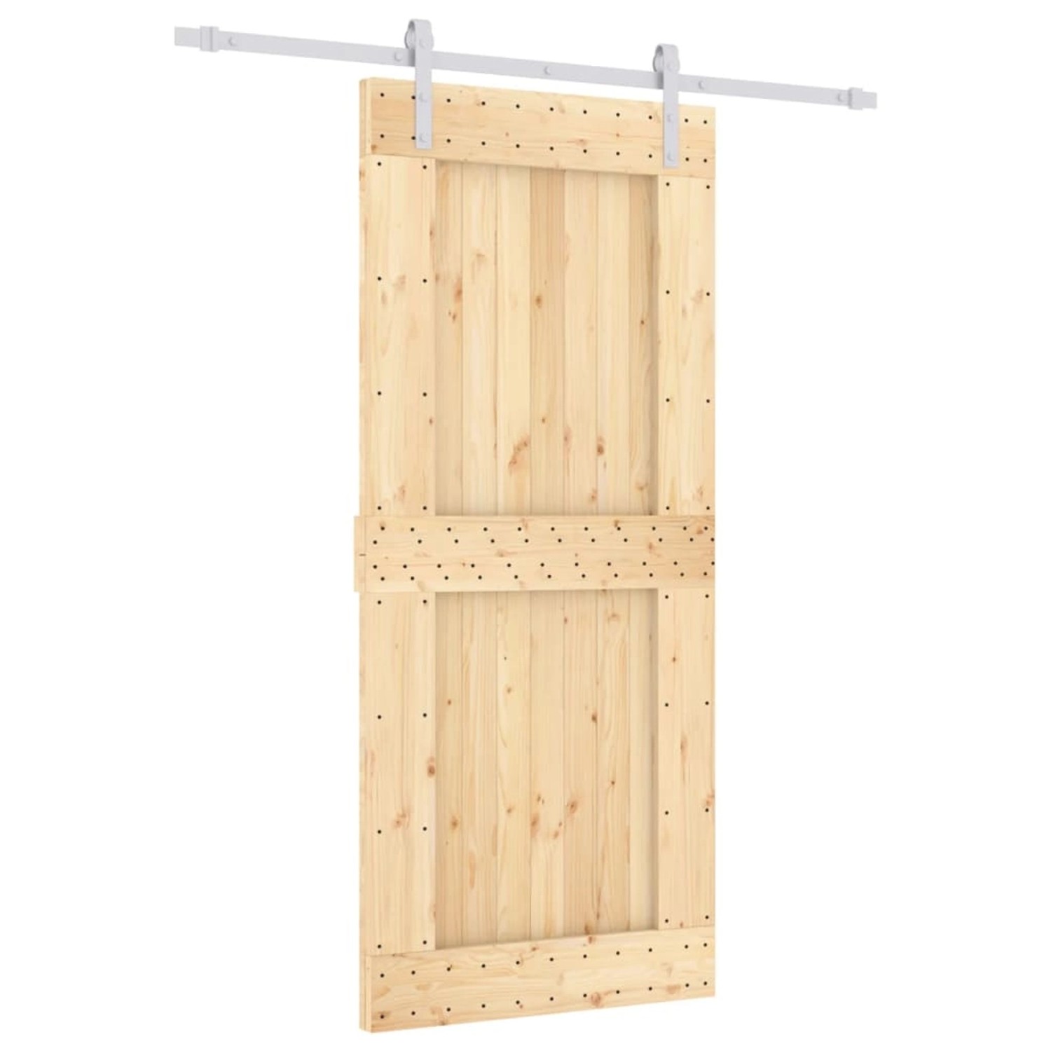 vidaXL Schiebetür mit Beschlag 90x210 cm Massivholz Kiefer 3203015 günstig online kaufen