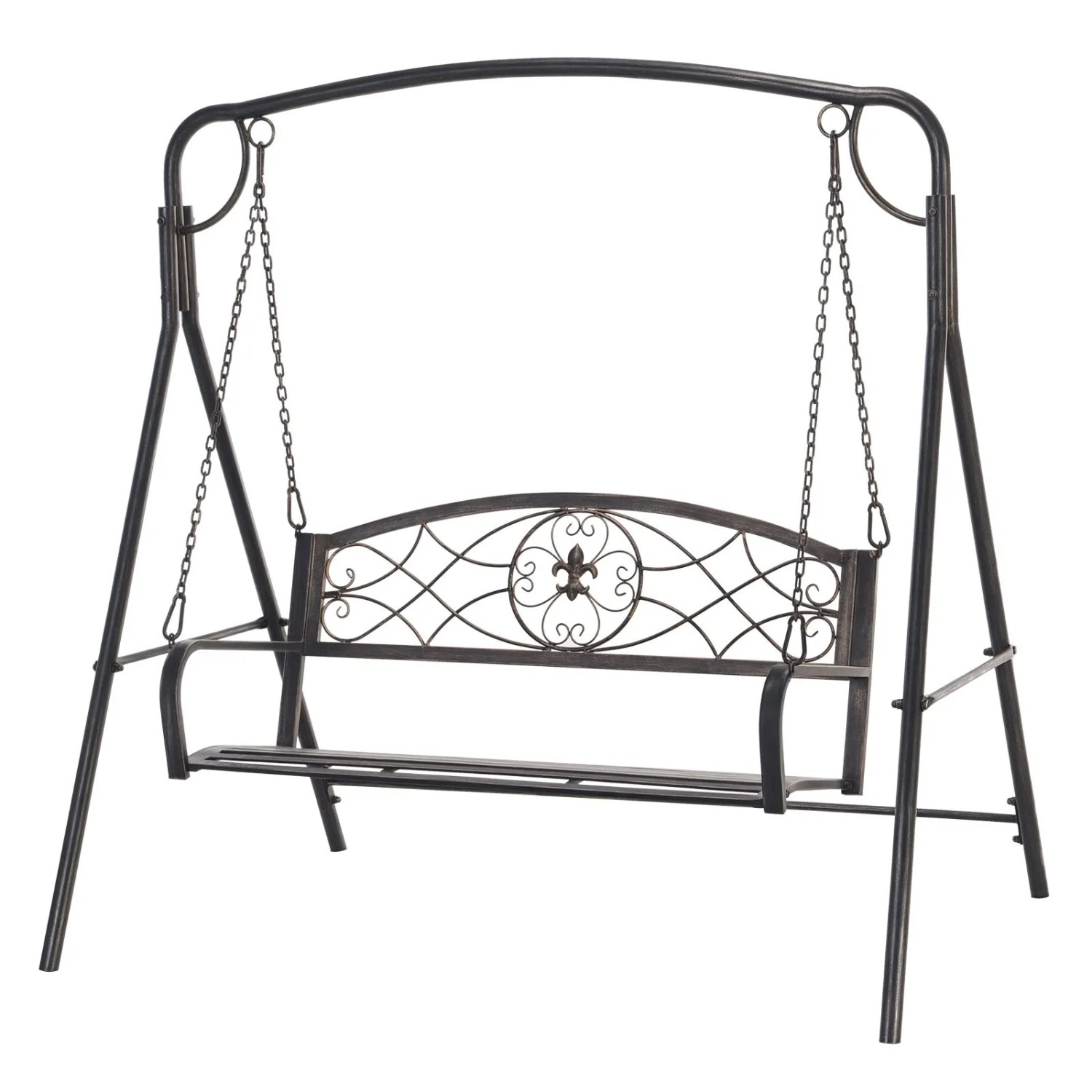 Outsunny Gartenschaukel für 2 Personen Schwarz 167 x 123 x 175 cm