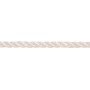 Weißes, gedrehtes Conacord Polypropylen Seil, 10 mm Durchmesser.