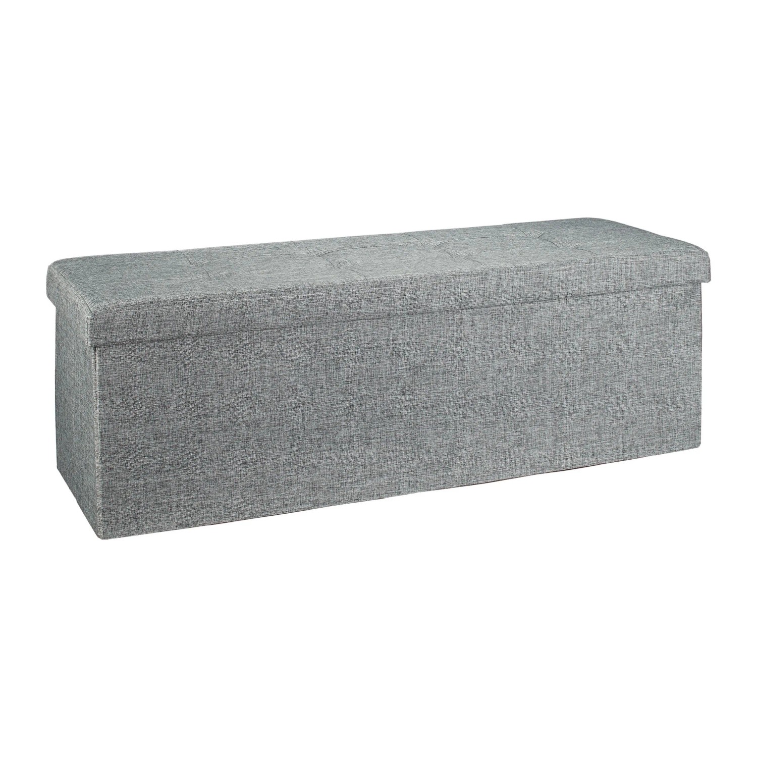 Relaxdays Sitzbank Leinen Grau Faltbar 114 Cm X 38 Cm X 38 Cm 9 Kg